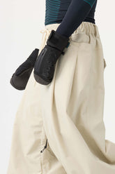 Pantalones de nieve holgados con cordón en color beige para hombre